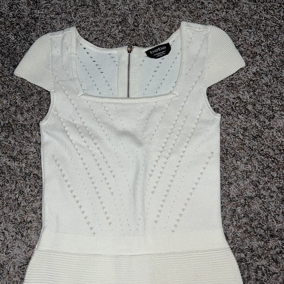 Cream BEBE knit dress - Picture 10 of 16